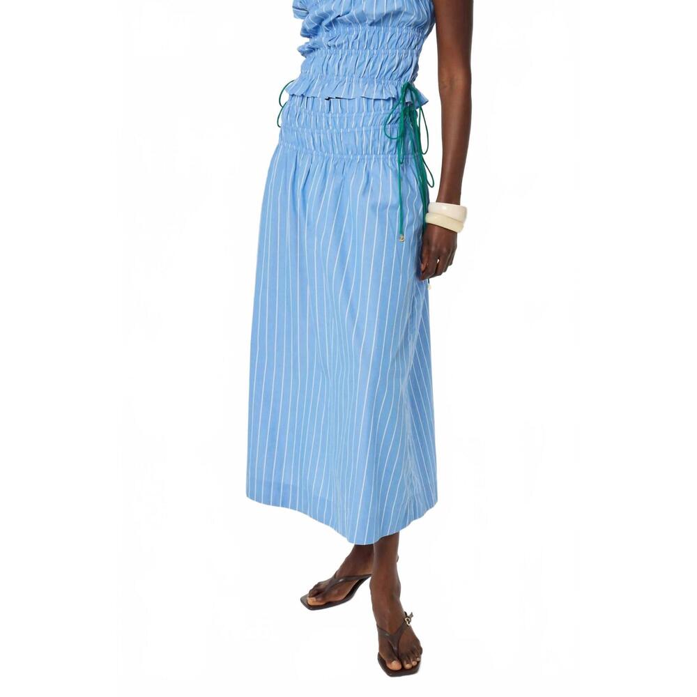 NEW FABIENNE CHAPOT yoko midi skirt in blue